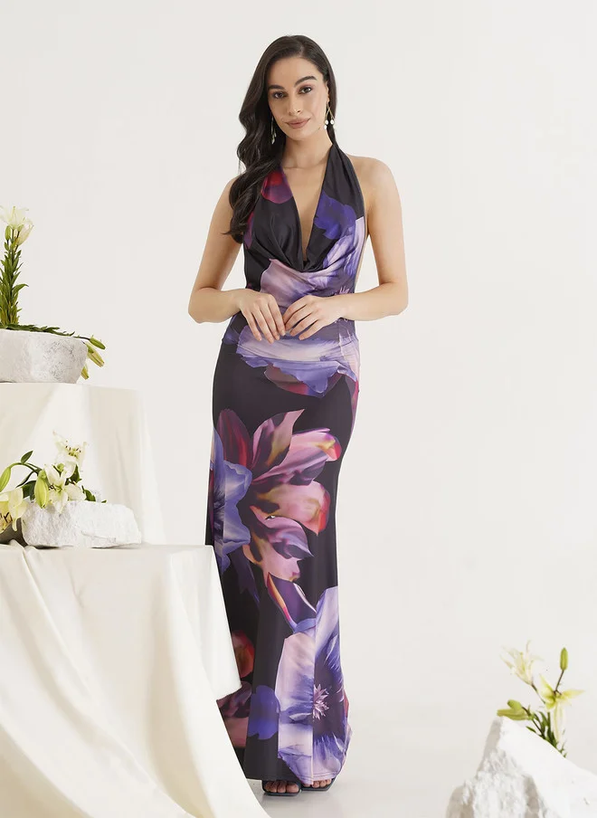 PRIZO PRIZO Floral Print Maxi Dress